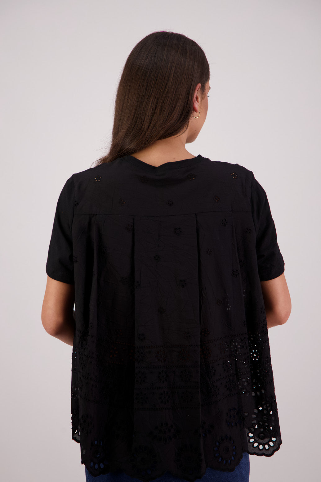 Back view Briarwood Texas T-shirt in Black.