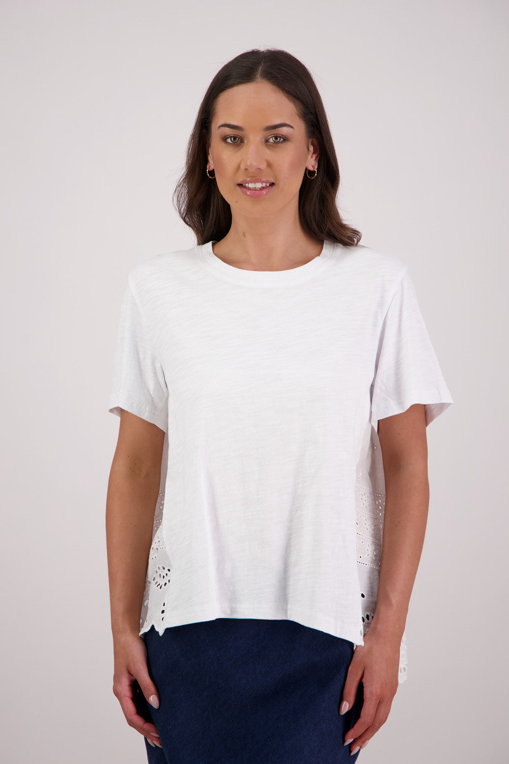 Front view Briarwood Texas T-shirt in White.