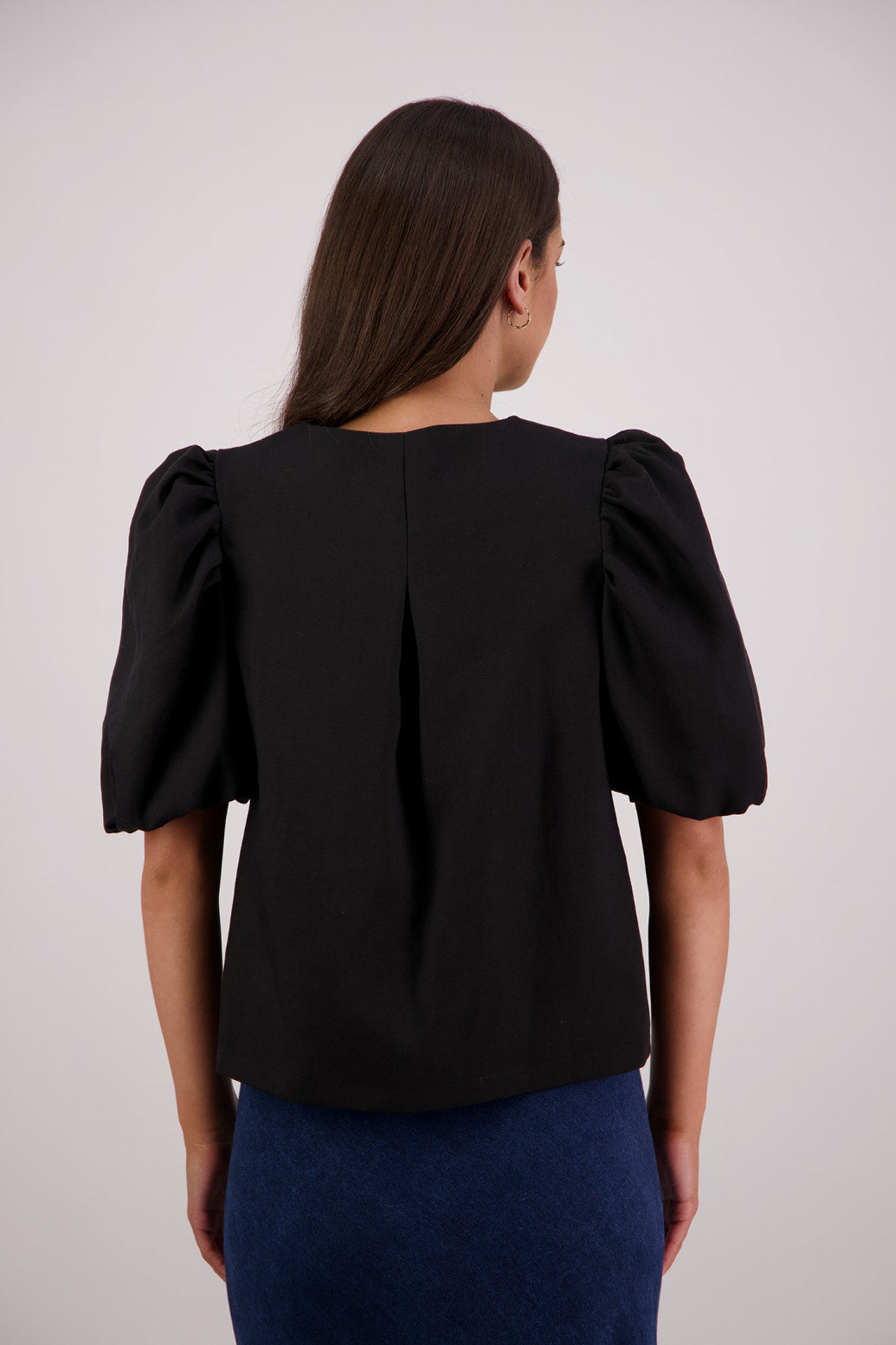 Back view Briarwood Therese Top/Jacket in Black.