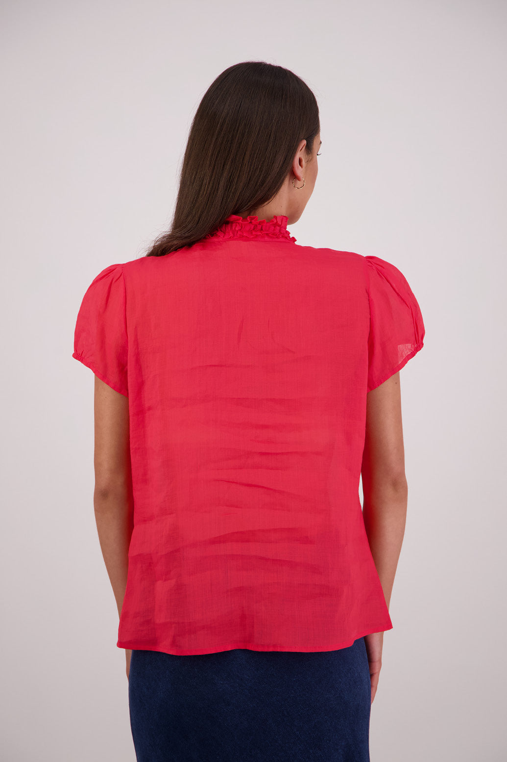 Back view Briarwood Tibby Shirt in Red.
