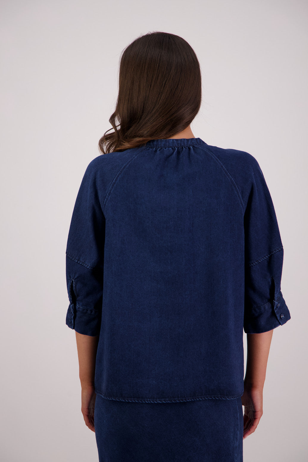 Back view Briarwood Todd Tencel Denim Shirt.
