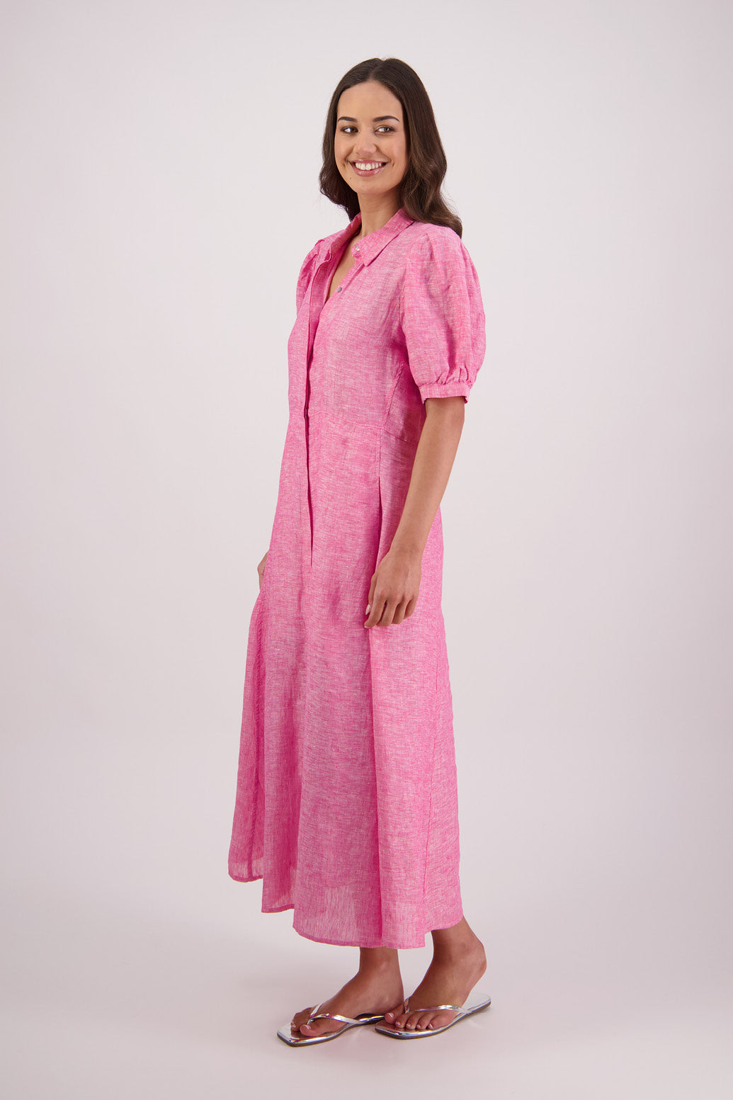 Side view Briarwood Tokyo Dress in Pink.
