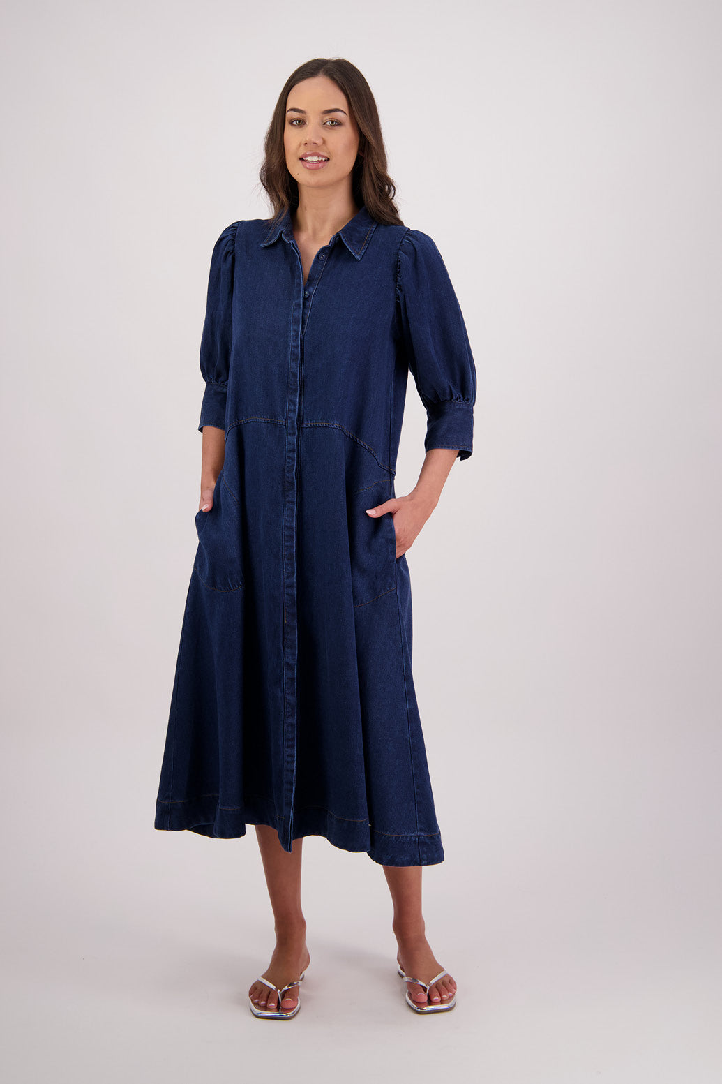 Briarwood Tommy Tencel Denim Shirt Dress, 100% Lyocell.