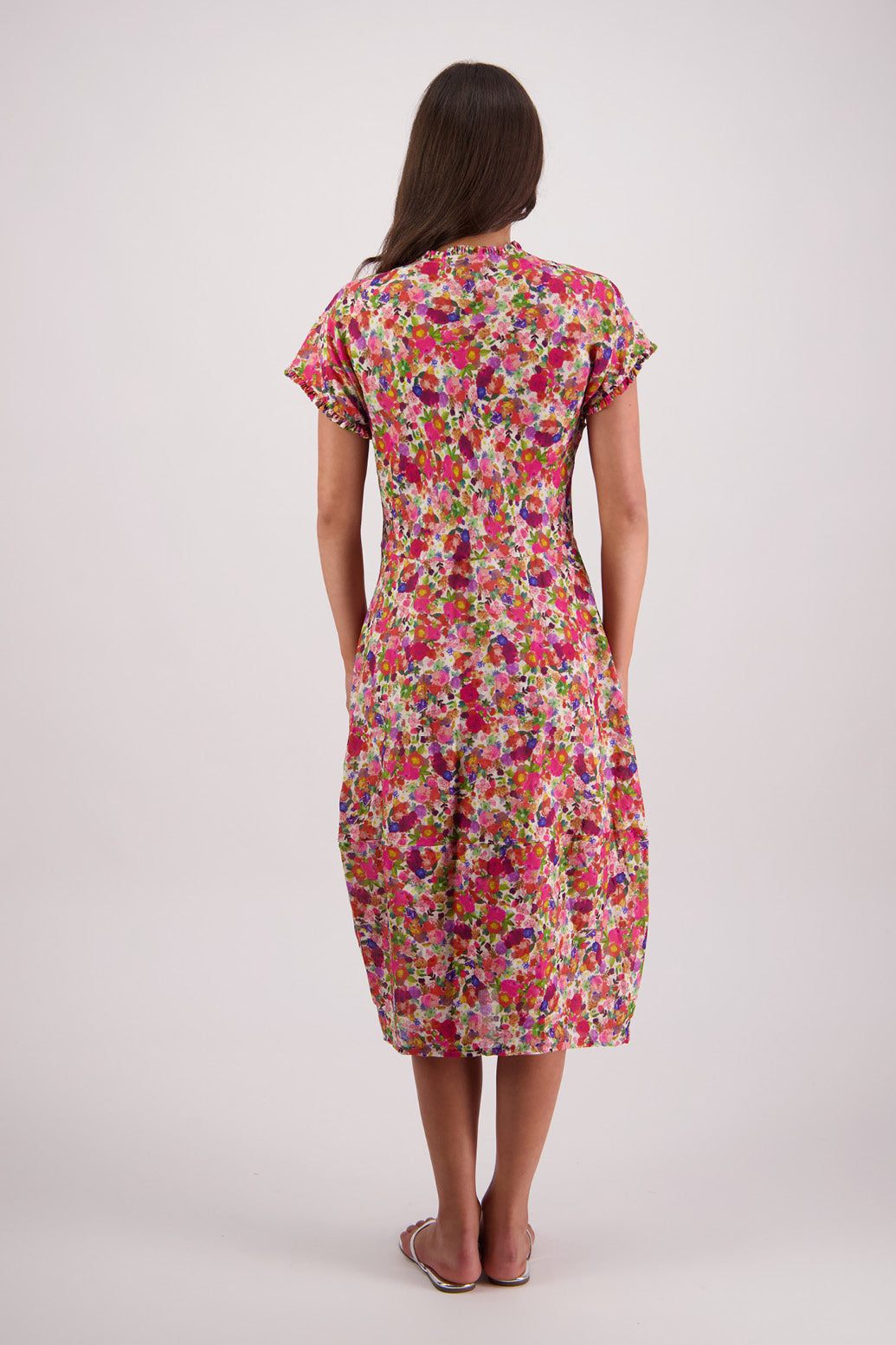 Back view of Briarwood Tori Dress in Bright Floral print.