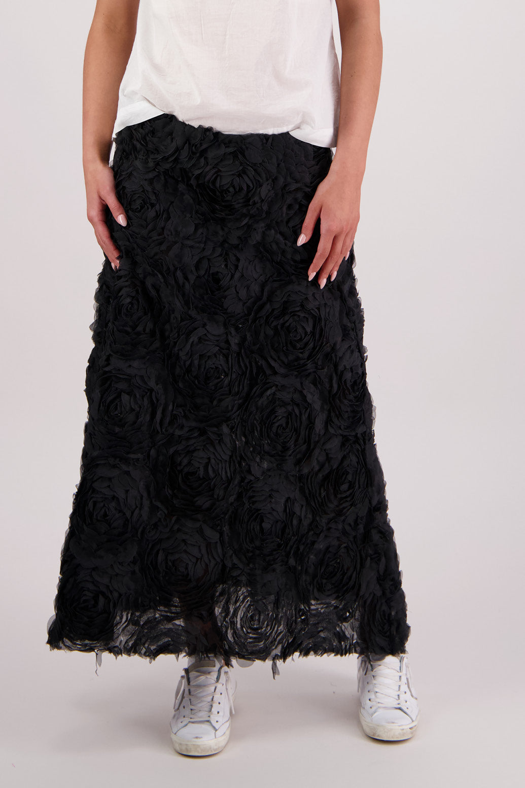Tova Black Lace Skirt
