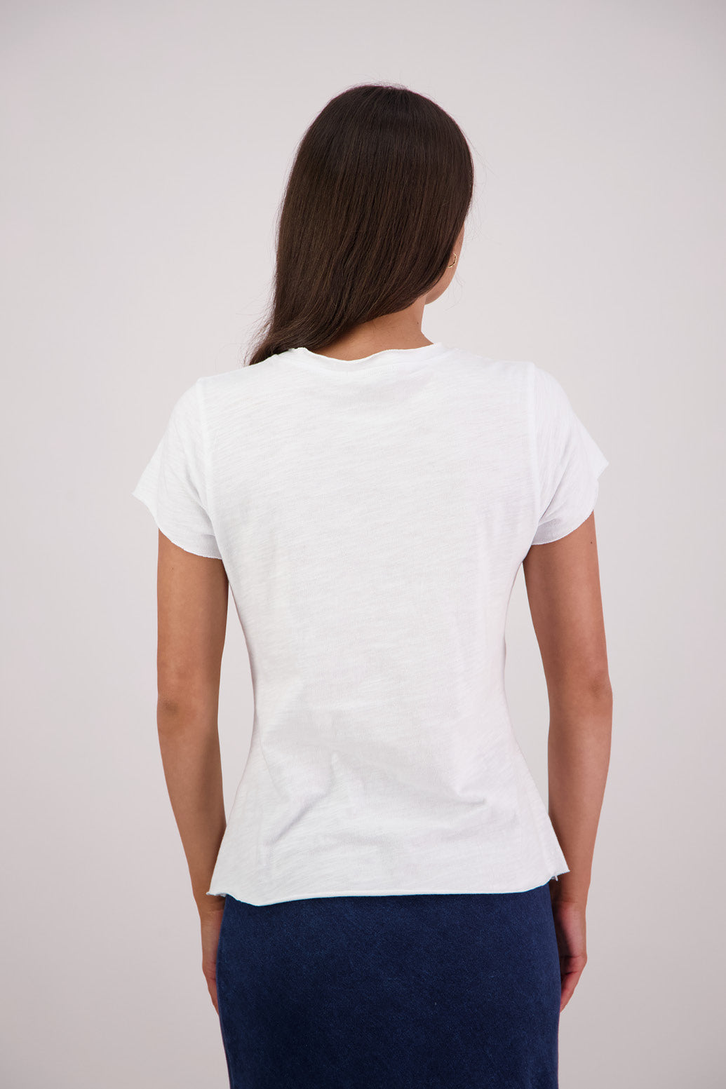 Back view Briarwood Trish T-shirt in White.