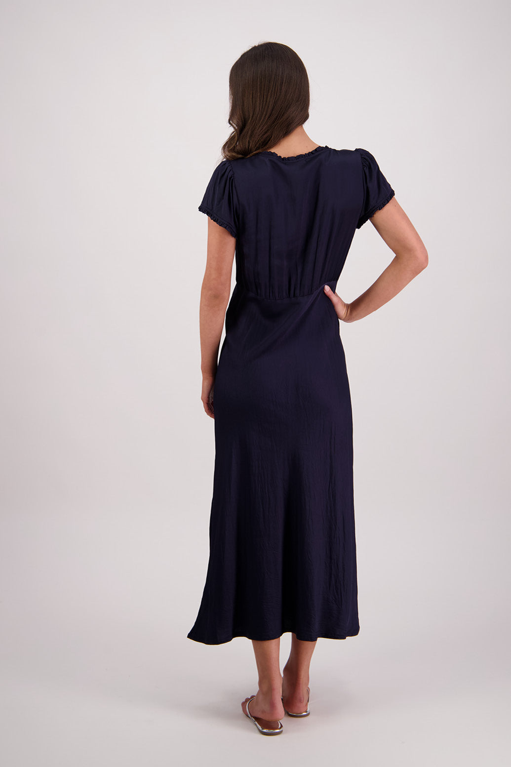 Back view Briarwood Tully Dress in Ink.