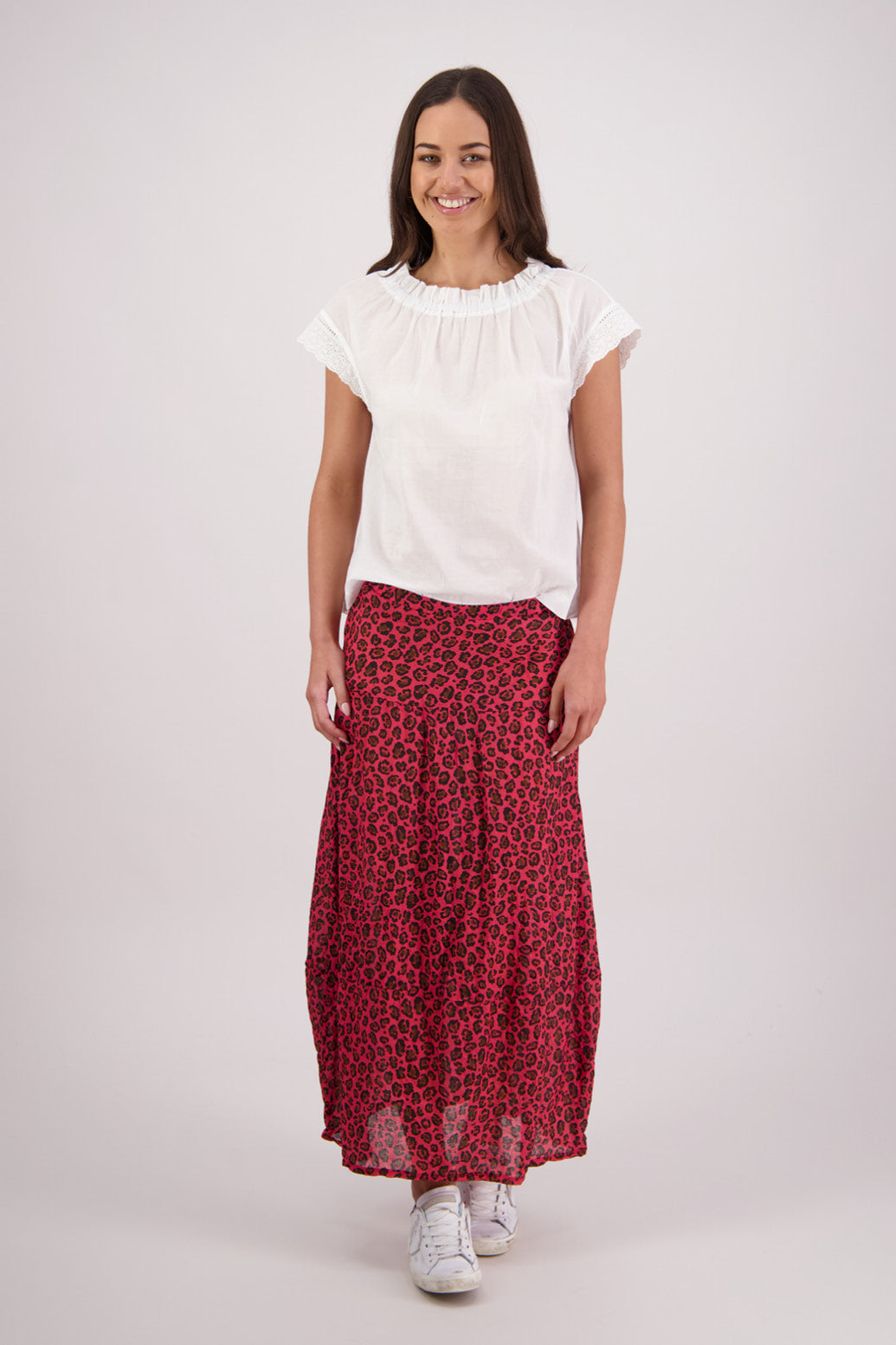 Briarwood Tutti Skirt in Animal print, 100% Ramie.