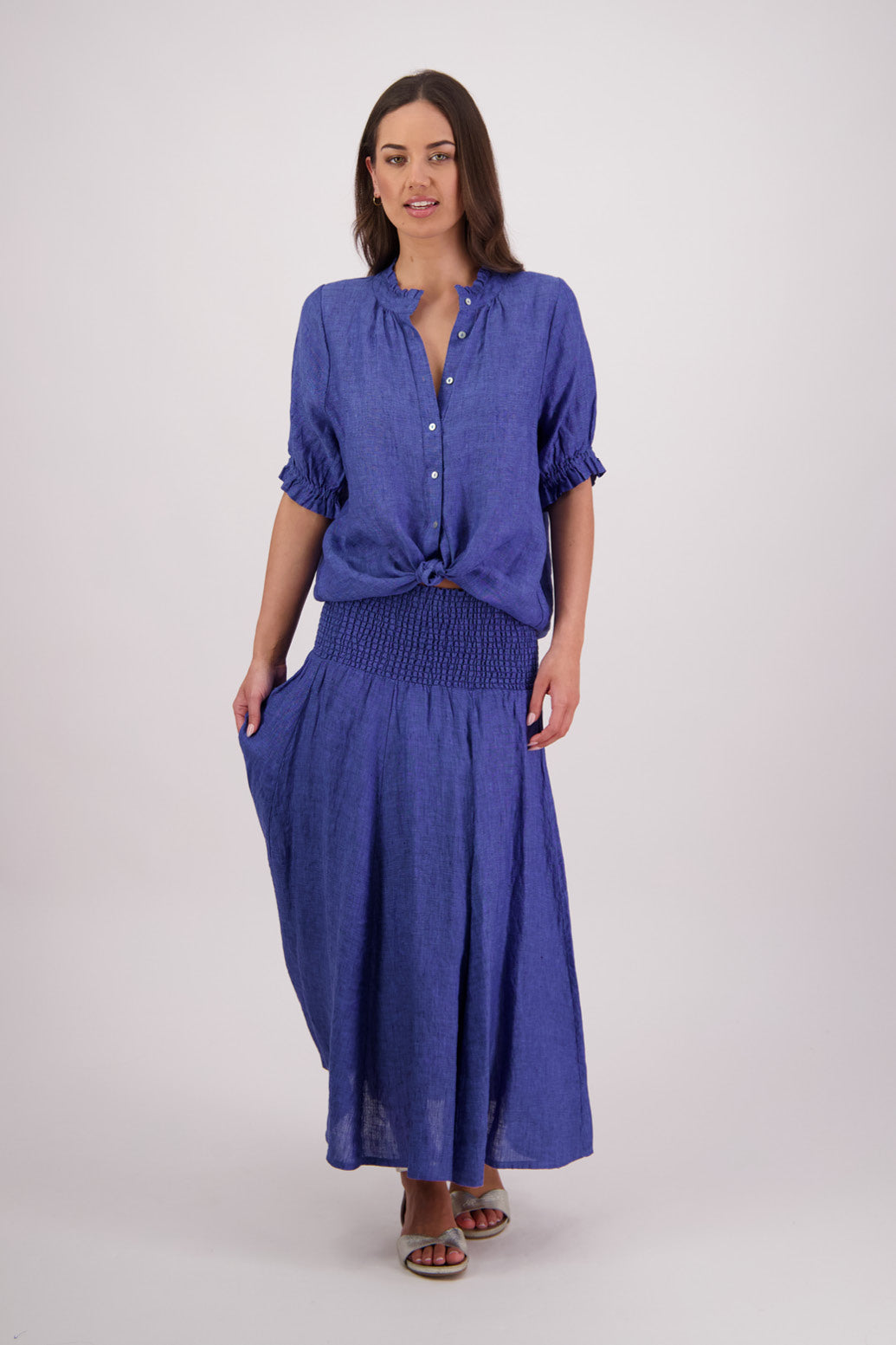 Tom Blue Linen Shirt