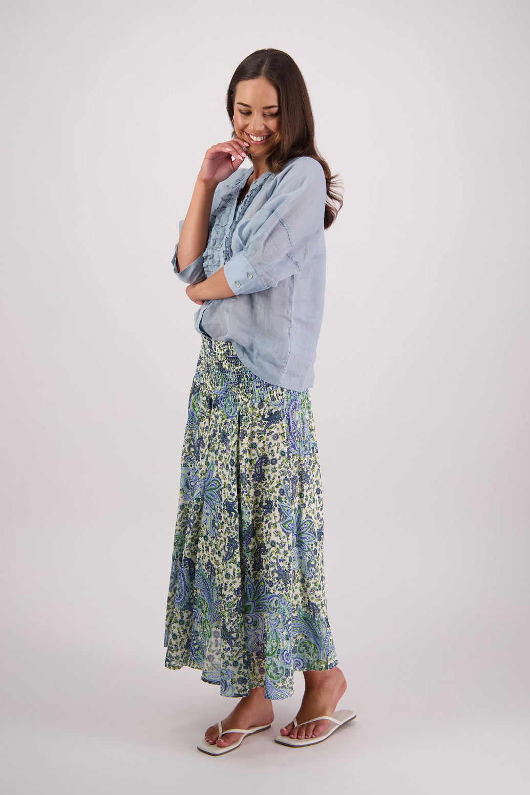 Tiffany Cornflower Ramie Shirt