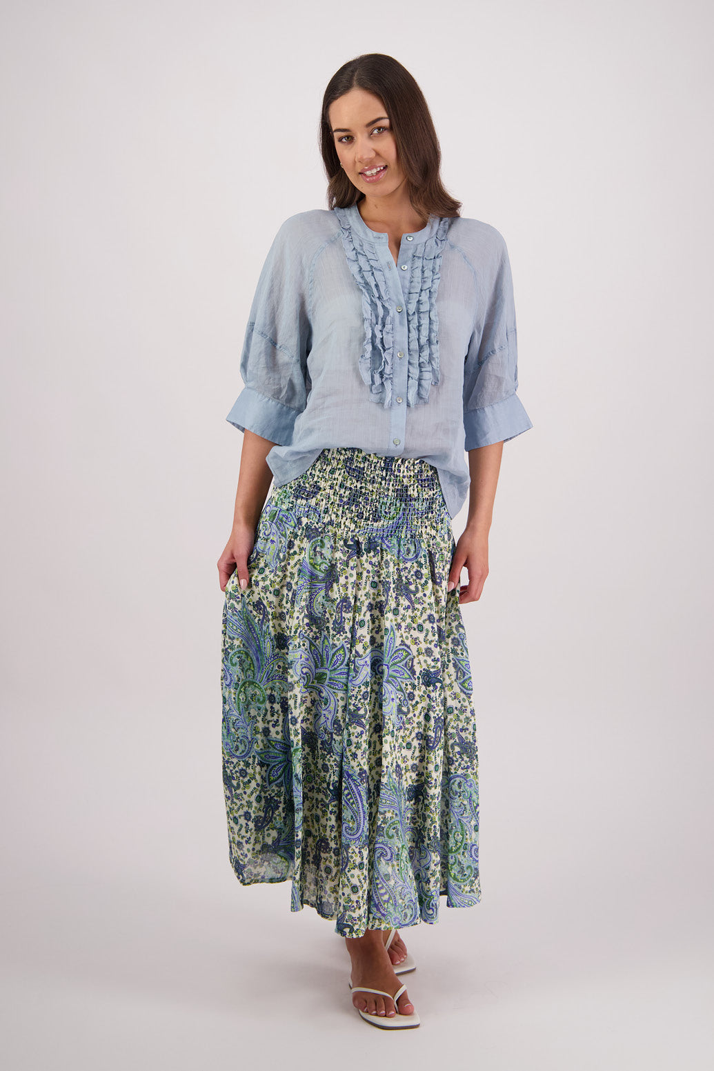 Tiffany Cornflower Ramie Shirt