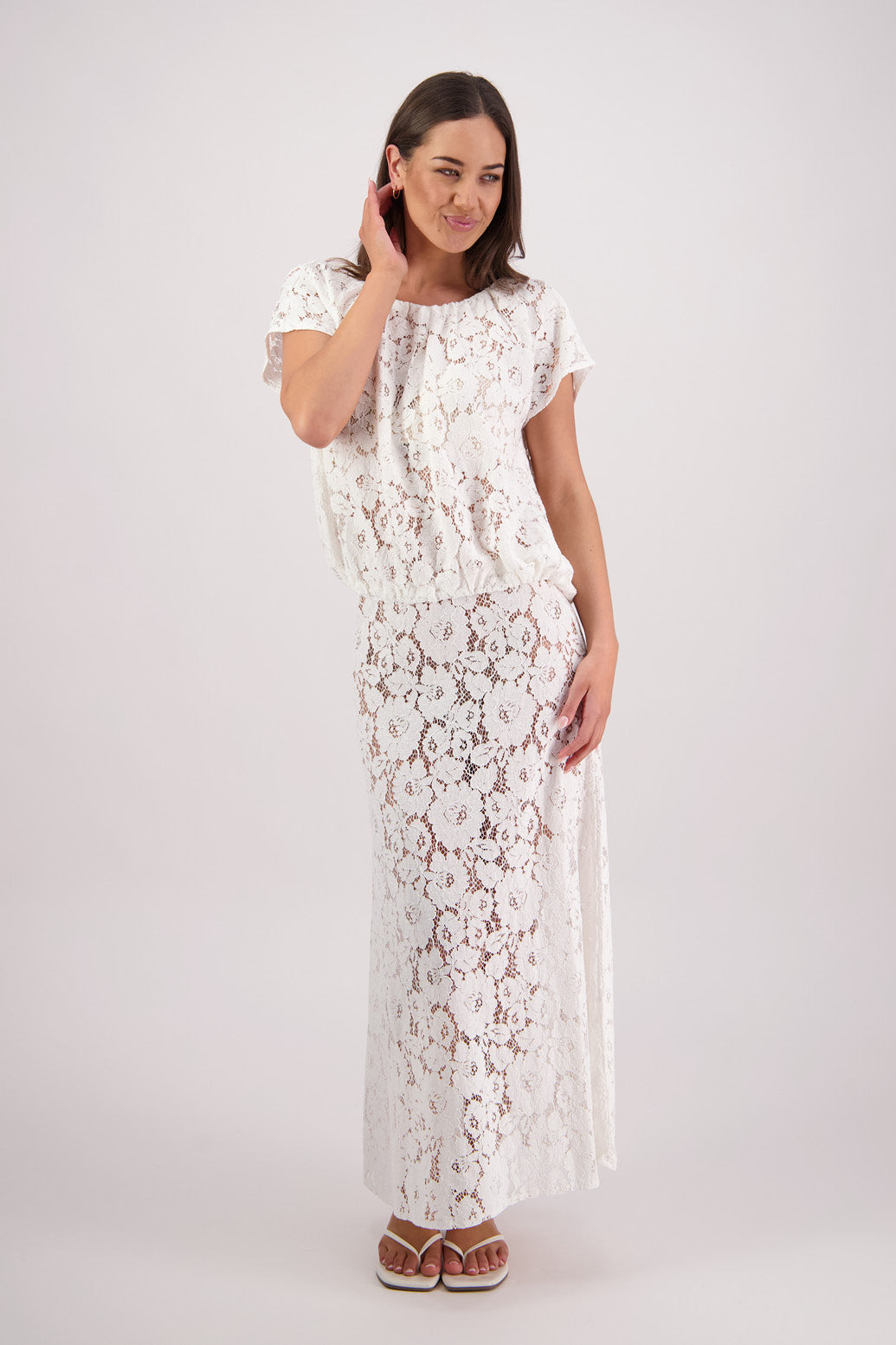 Scarlett White Lace Top