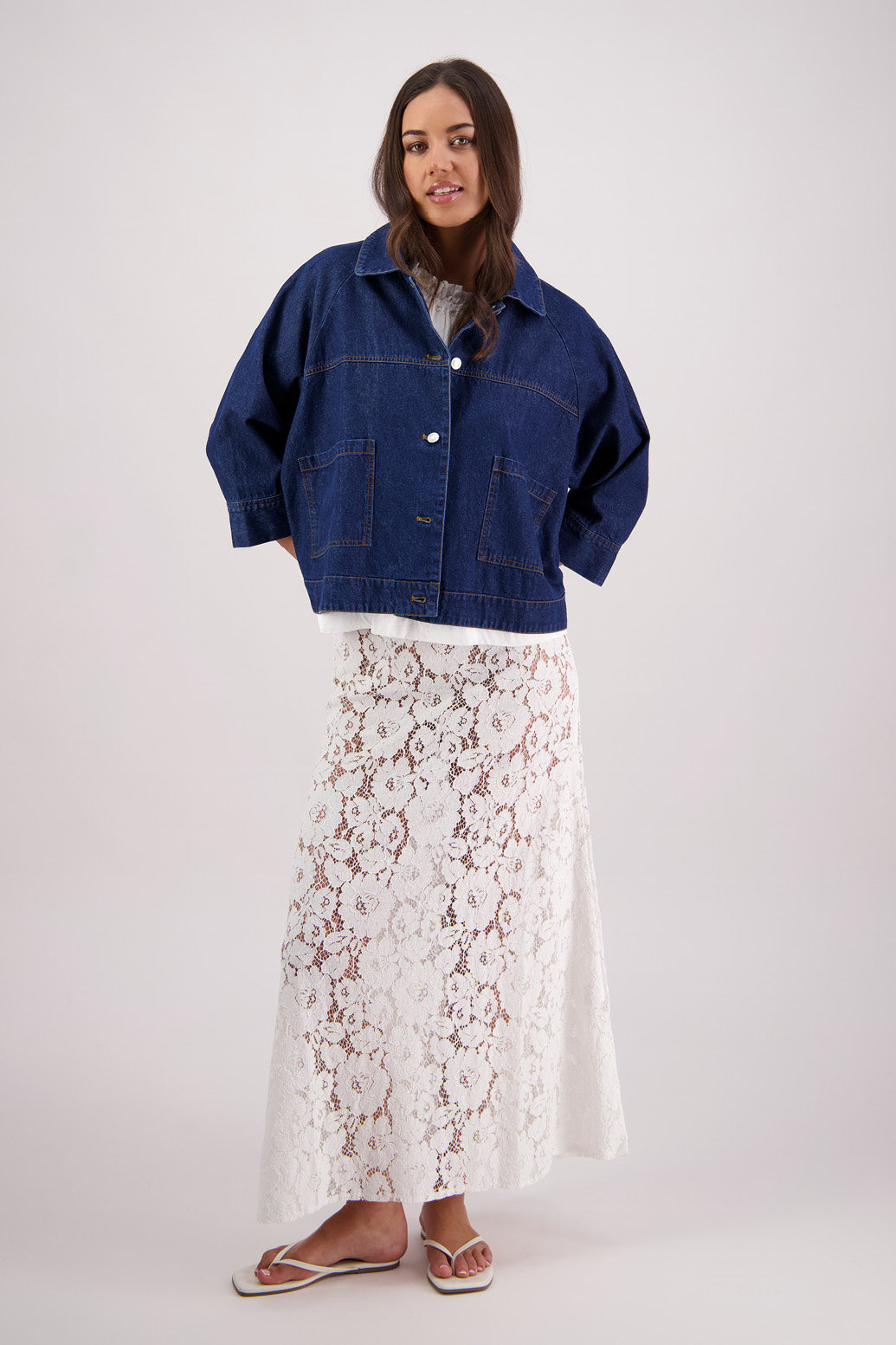 Twinkle White Lace Skirt