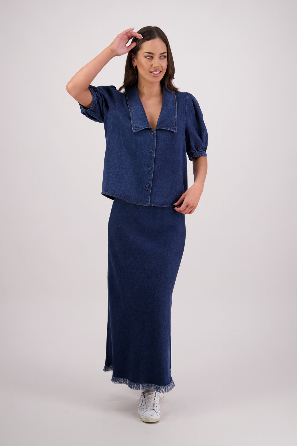 Tashi Tencel Denim Skirt