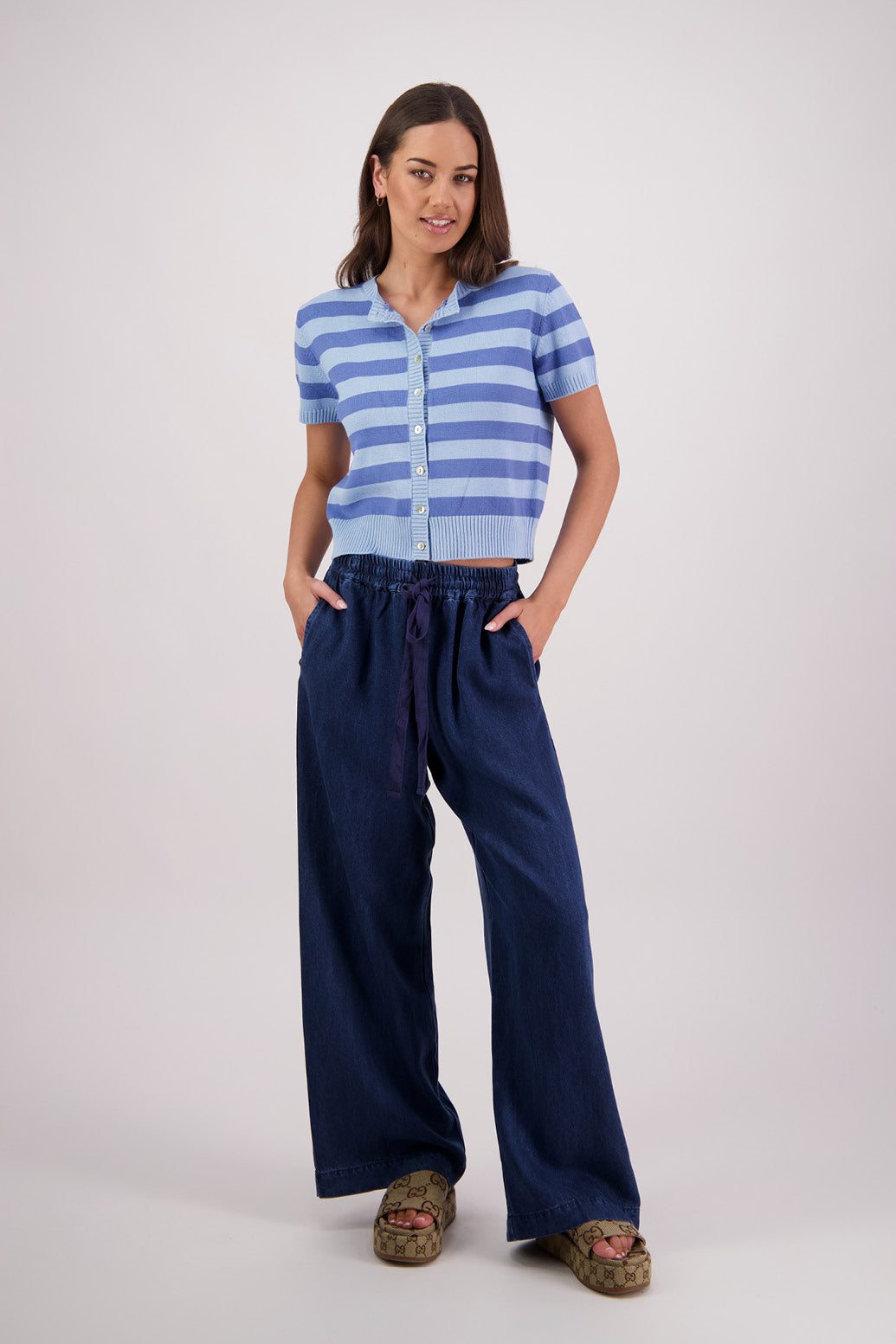 Tasha Sky/Blue Knit Cardigan