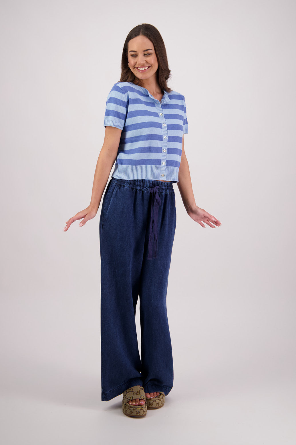 Tasha Sky/Blue Knit Cardigan