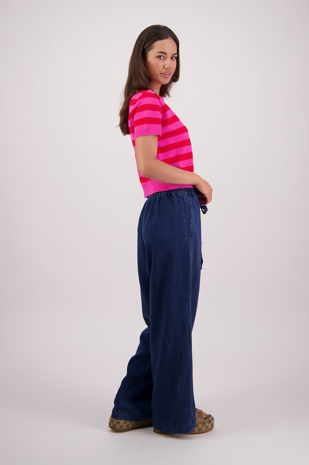 Teenie Pink/Red Knit Top