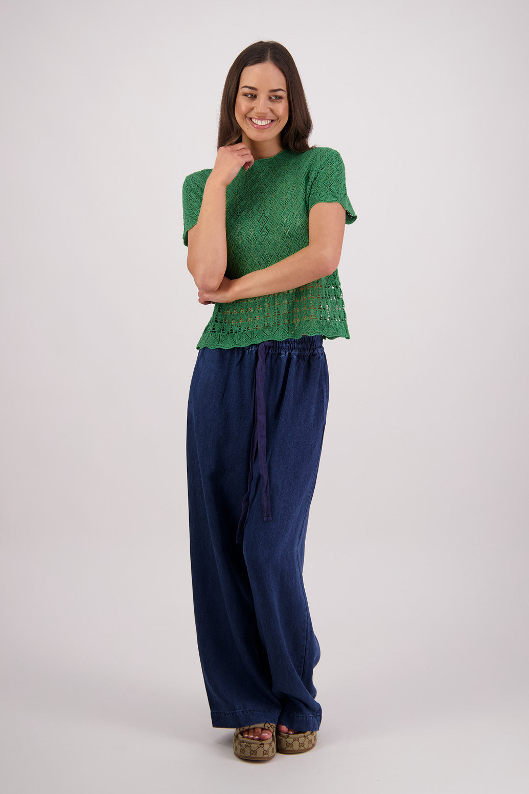 Templeton Green Knit Top
