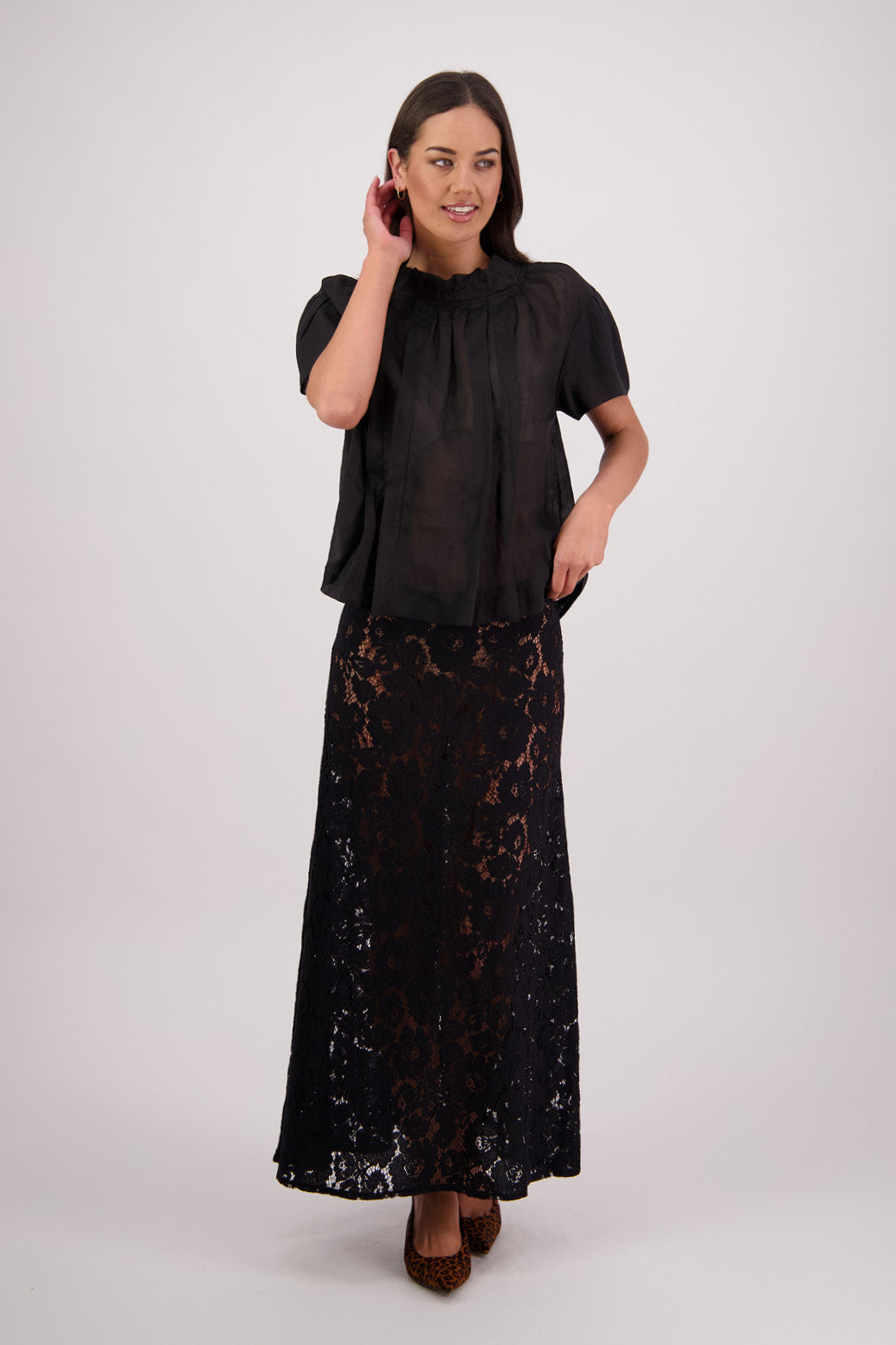 Twinkle Black Lace Skirt
