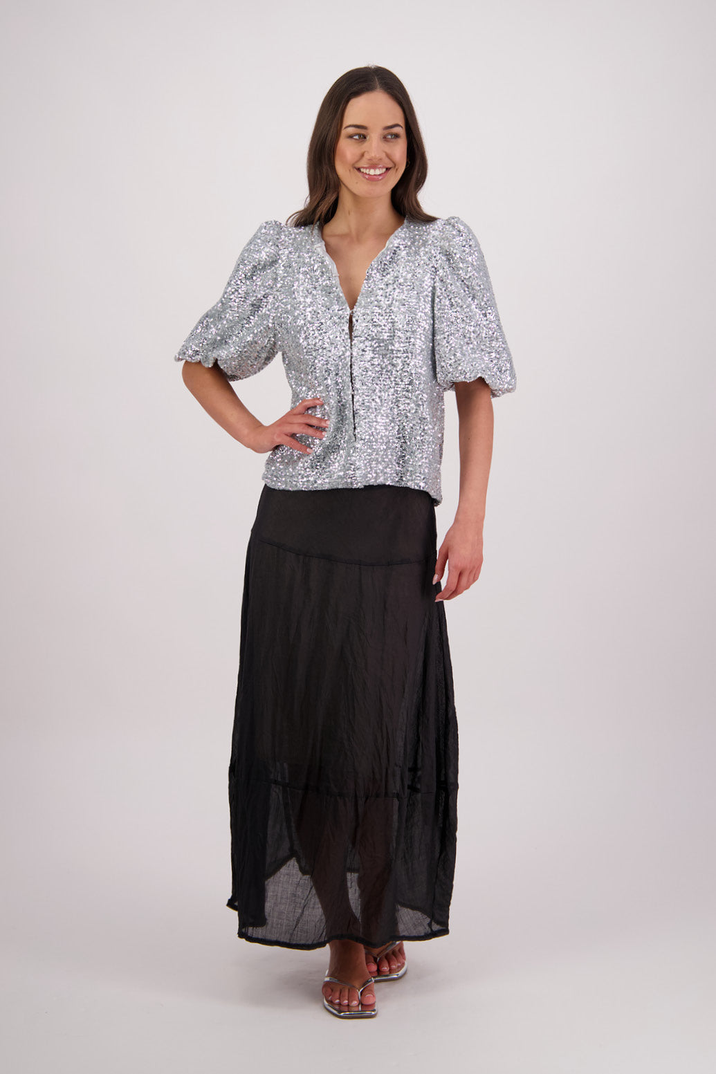 Tutti Black Ramie Skirt
