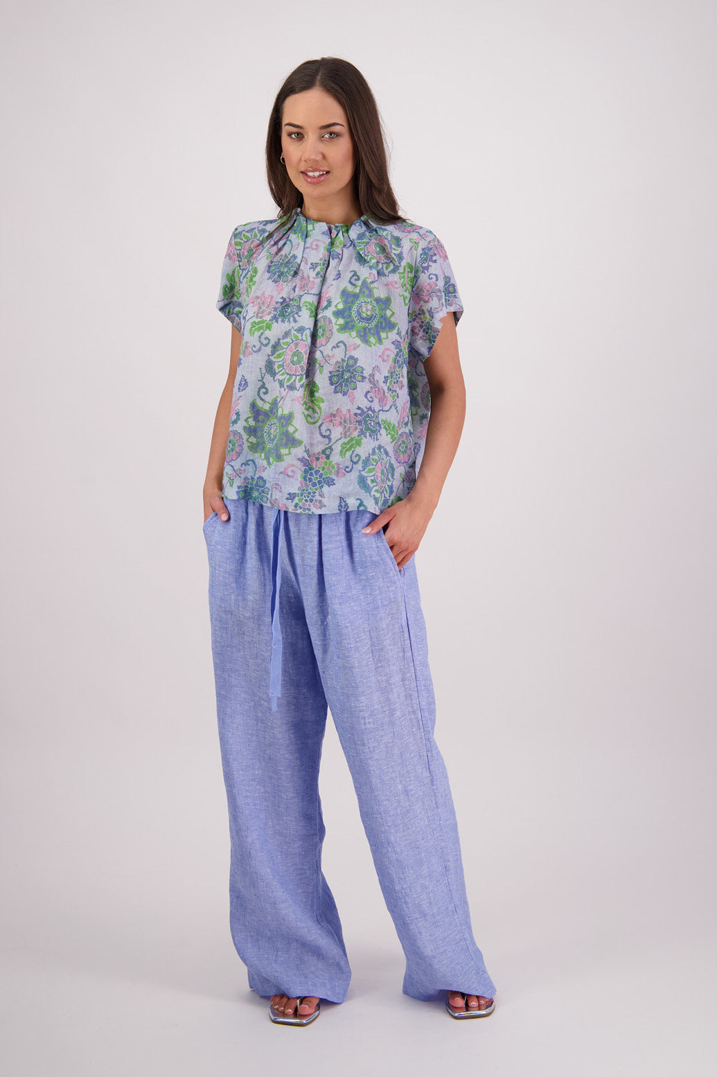 Toddy Sky Linen Pant