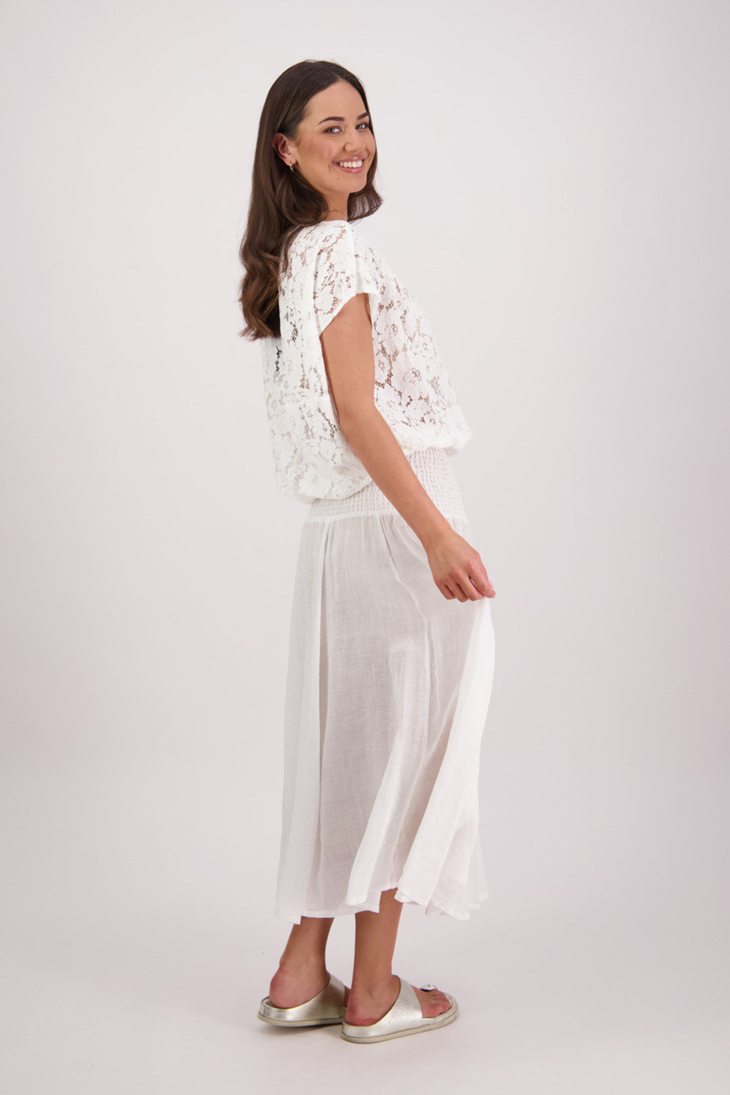 Scarlett White Lace Top