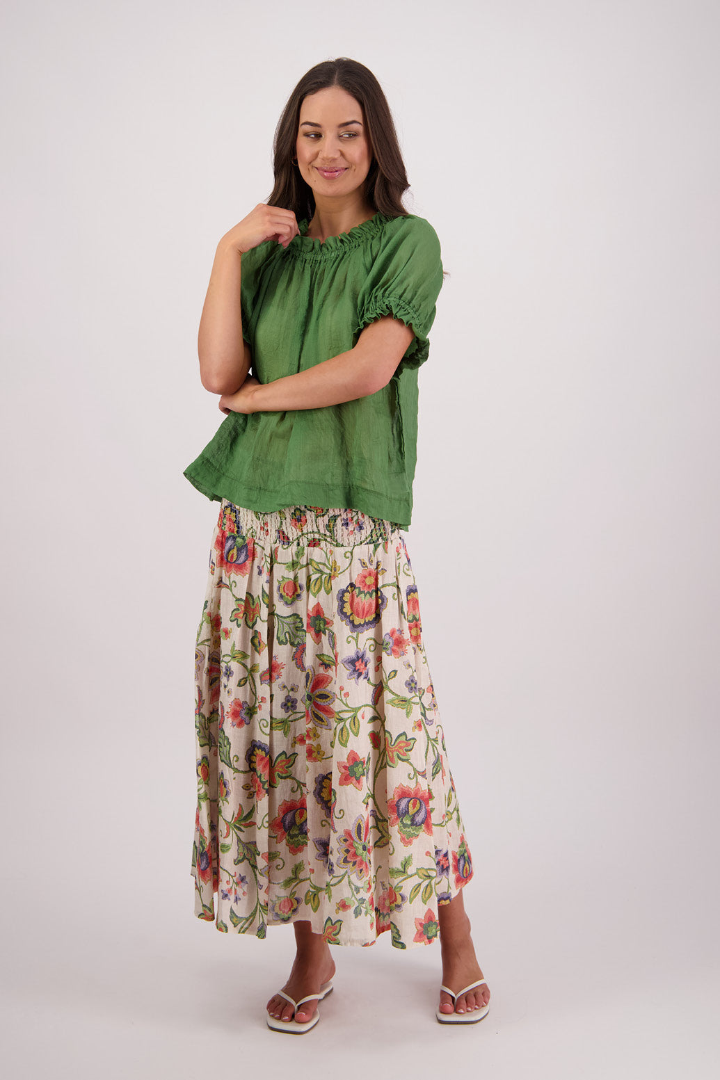 Teddy Green Ramie Top