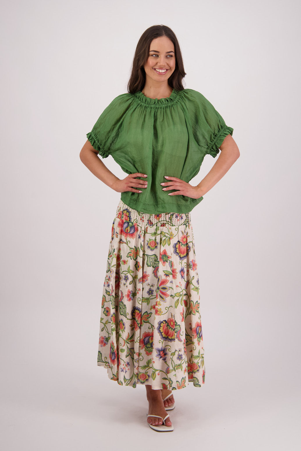 Teddy Green Ramie Top