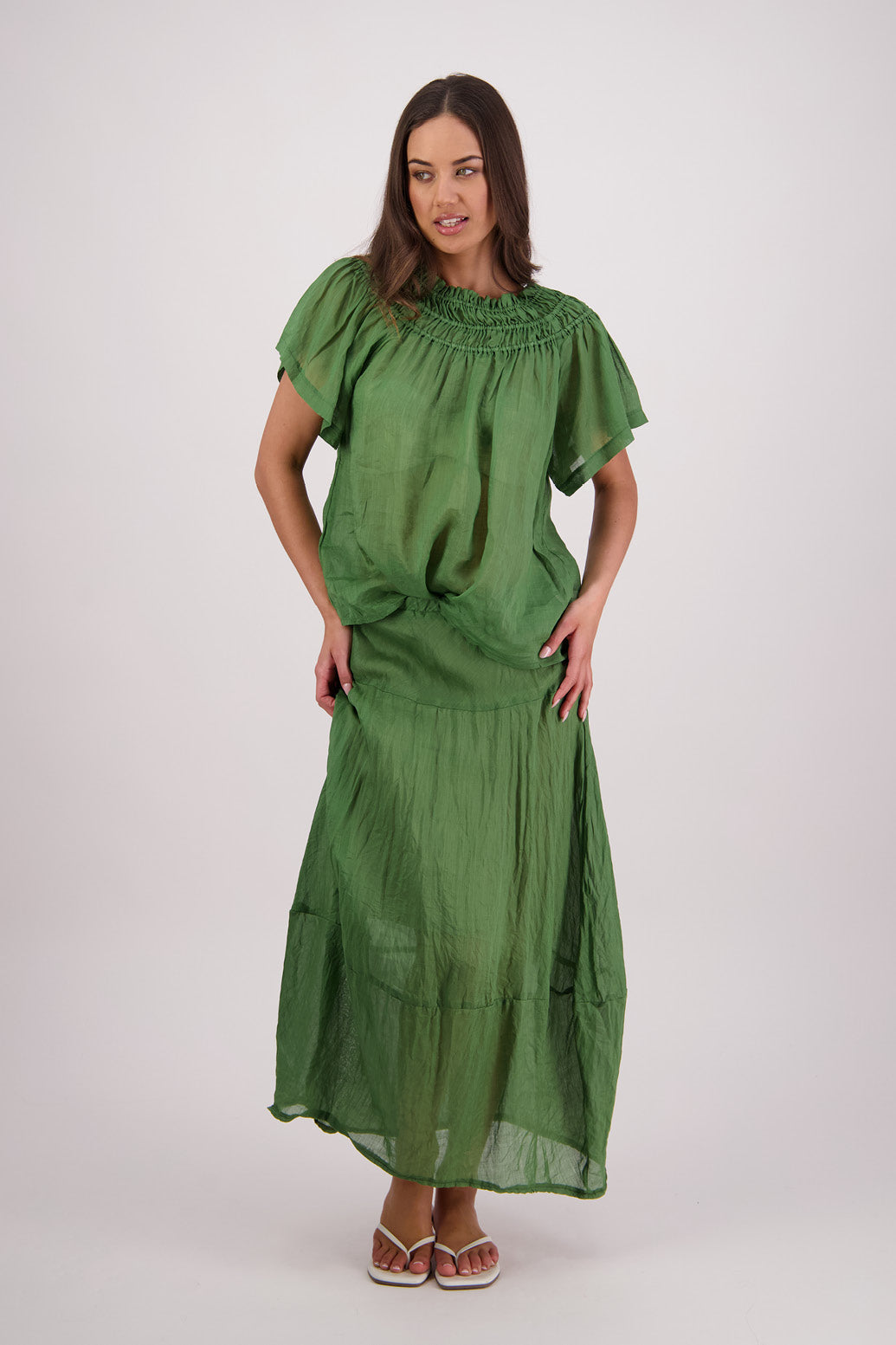 Sally Green Ramie Top