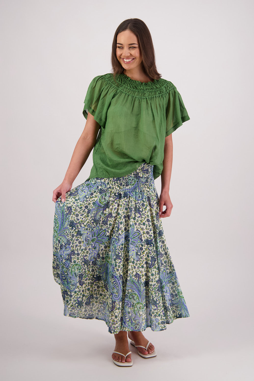 Teddy Green Ramie Top