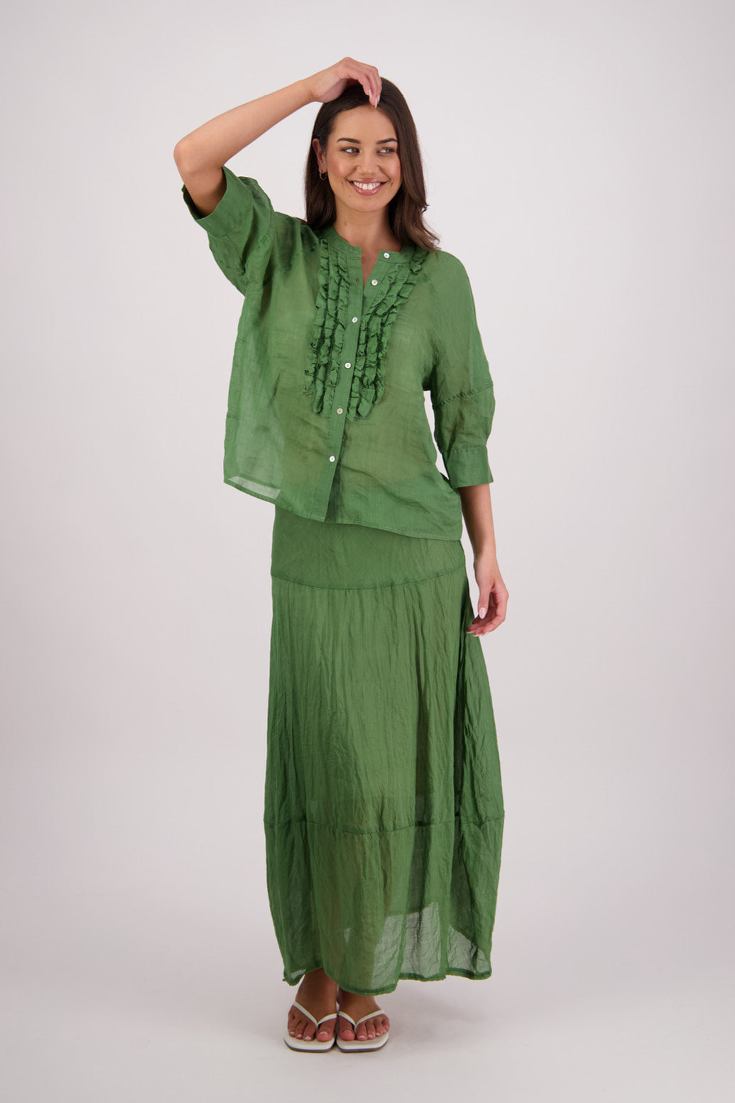 Tiffany Green Ramie Shirt