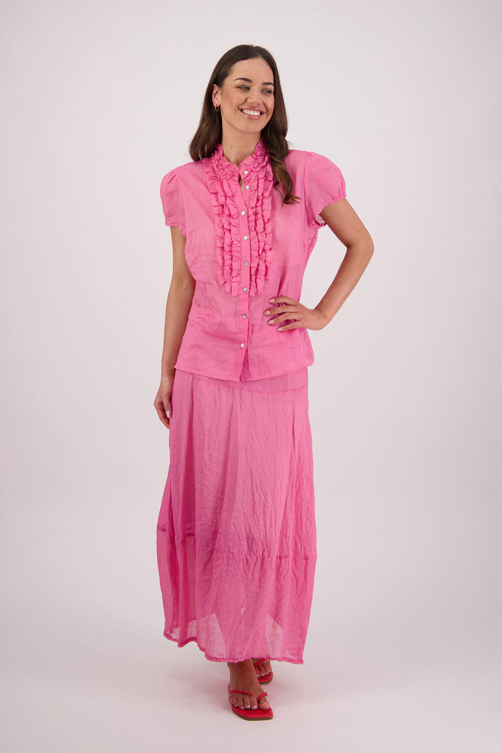 Tutti Pale Pink Ramie Skirt