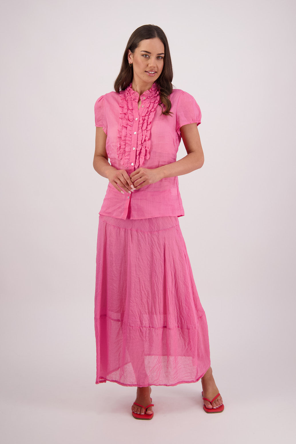 Tibby Pale Pink Ramie Shirt