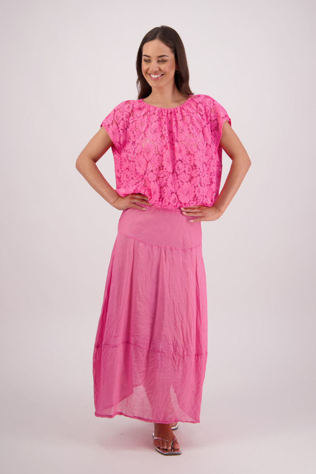 Scarlett Pink Lace Top