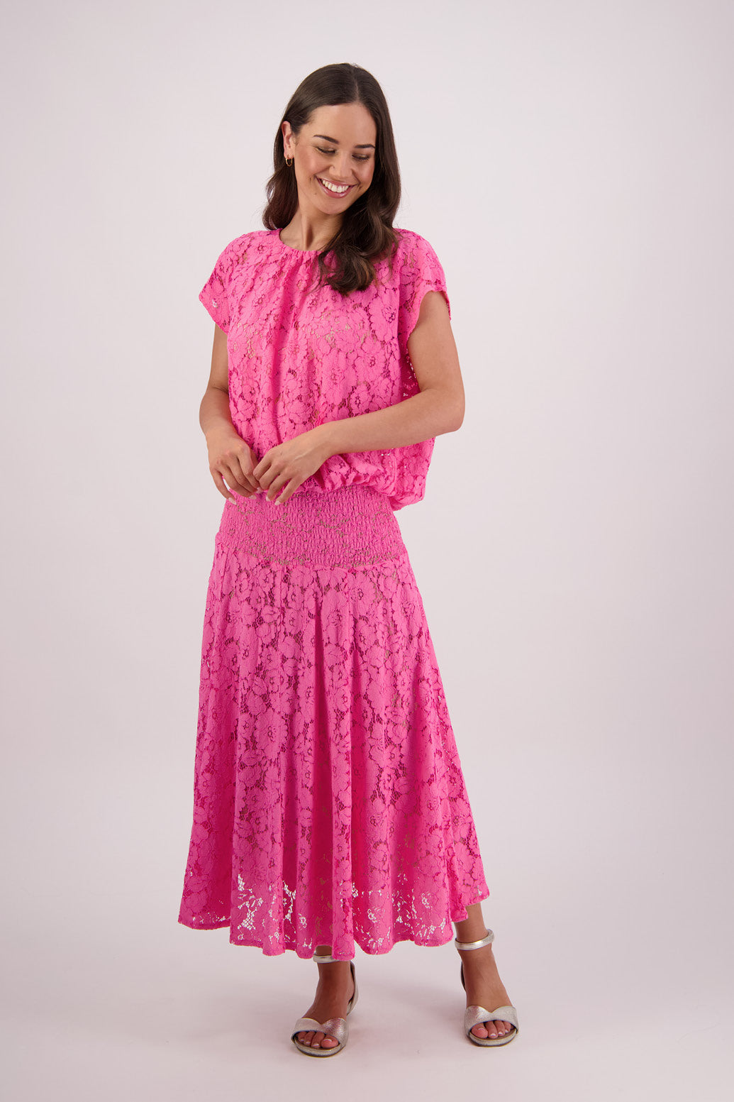 Scarlett Pink Lace Top
