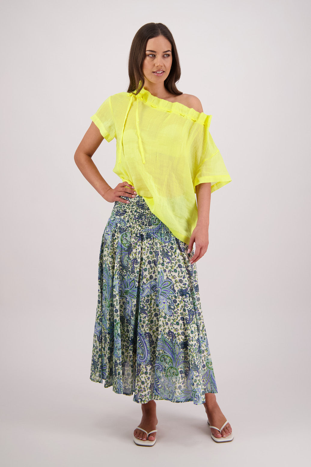 Taffy Yellow Ramie Top