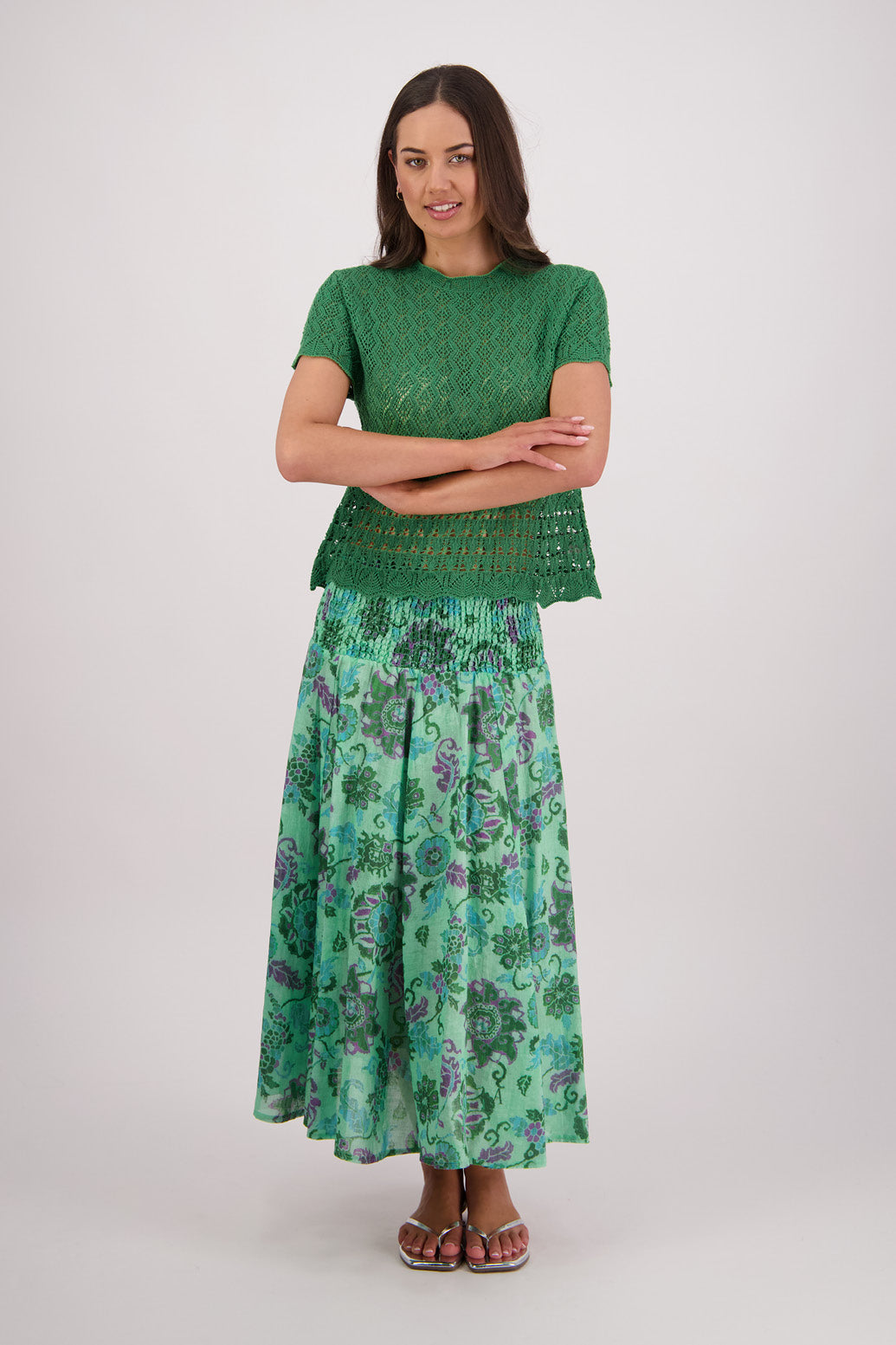 Templeton Green Knit Top