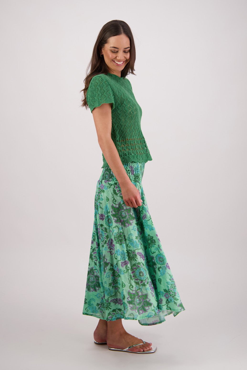 Templeton Green Knit Top