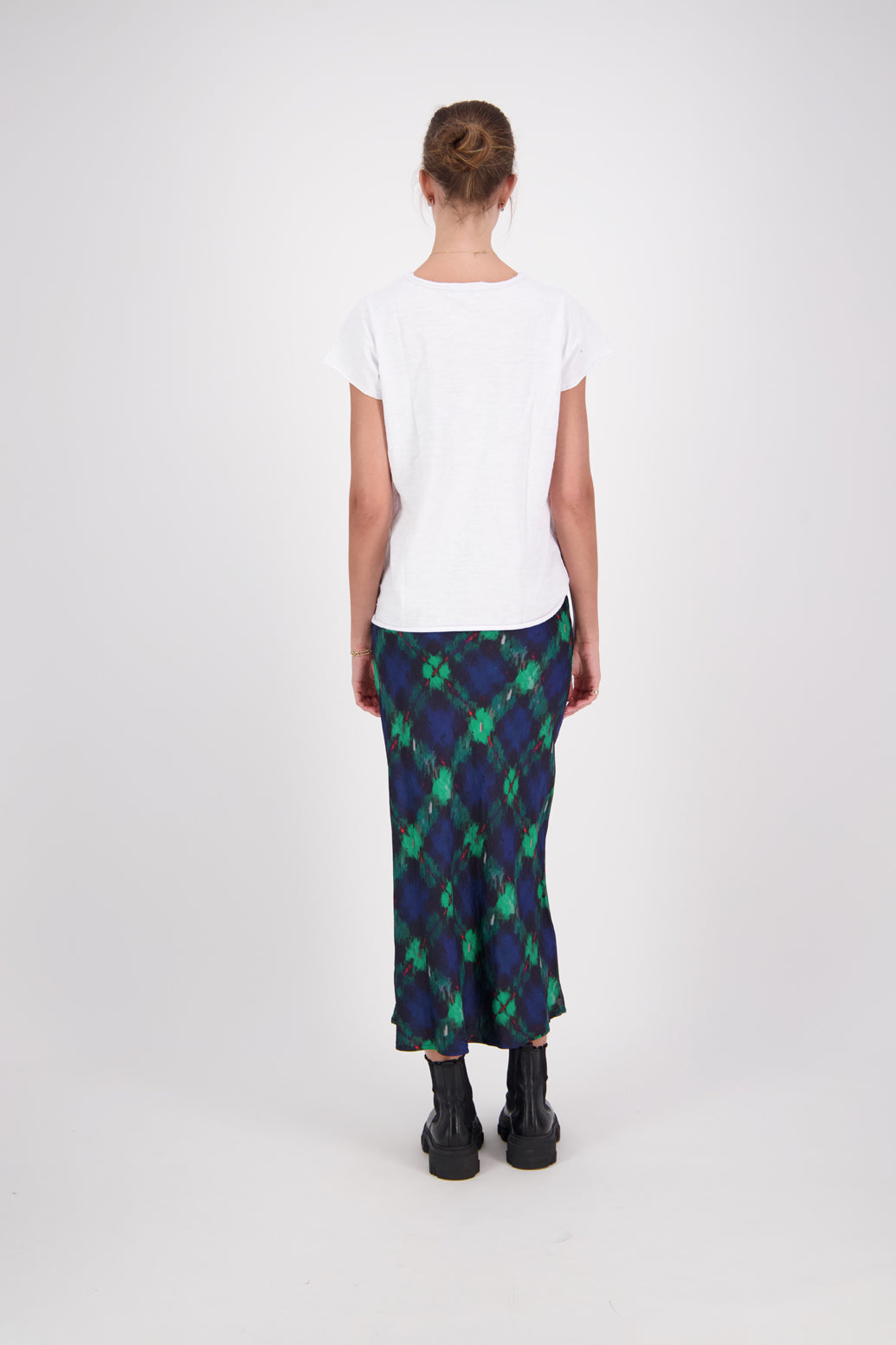 Blue plaid skirt nz sale